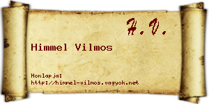 Himmel Vilmos névjegykártya